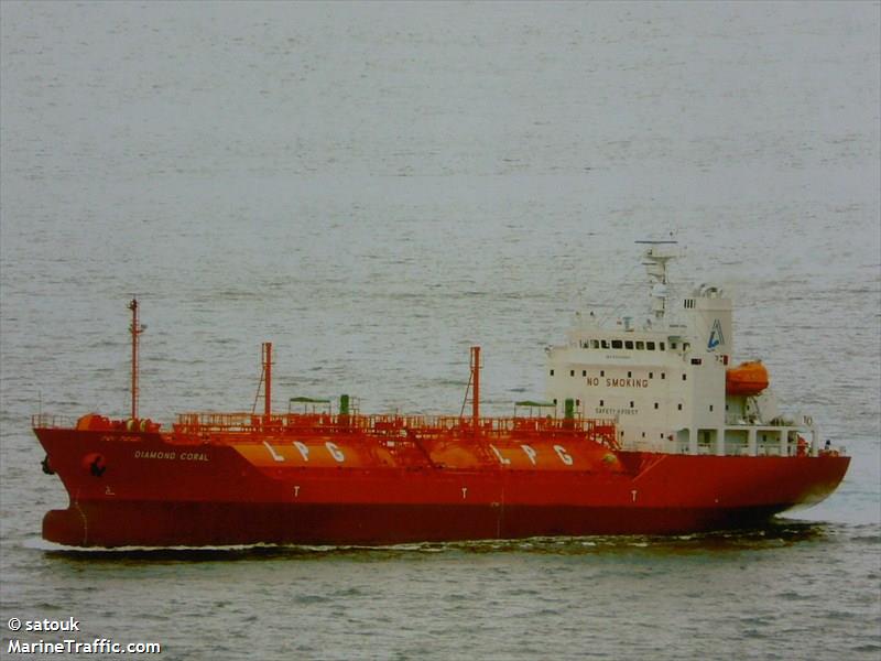 diamond coral (LPG Tanker) - IMO 9392884, MMSI 357362000, Call Sign 3EMG5 under the flag of Panama