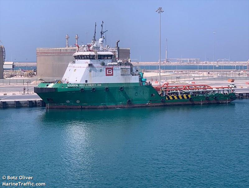 bobn gulf liberty208 (Offshore Tug/Supply Ship) - IMO 9394569, MMSI 377708000, Call Sign J8B4093 under the flag of St Vincent & Grenadines