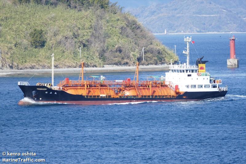 fukusho maru (LPG Tanker) - IMO 9402380, MMSI 431402051, Call Sign JD2291 under the flag of Japan