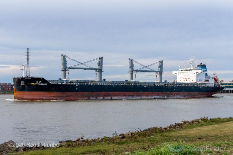 great vanguard (Bulk Carrier) - IMO 9792929, MMSI 477209300, Call Sign VRQB6 under the flag of Hong Kong