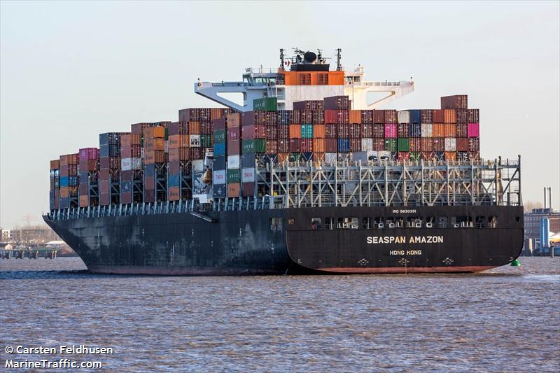 seaspan amazon (Container Ship) - IMO 9630391, MMSI 477390400, Call Sign VRNF8 under the flag of Hong Kong