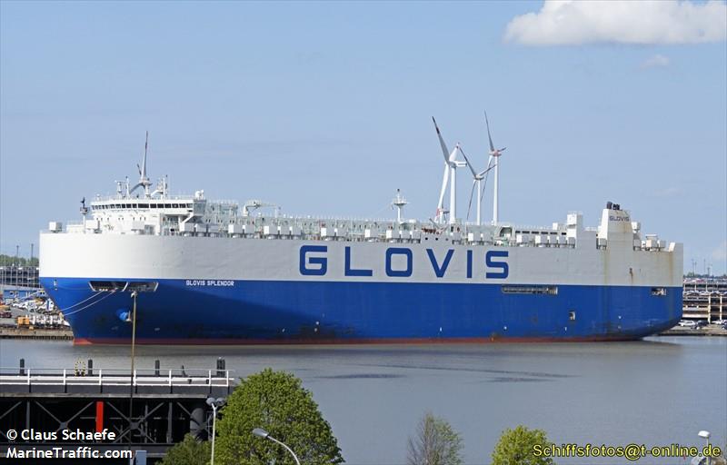 glovis splendor (Vehicles Carrier) - IMO 9702431, MMSI 538005960, Call Sign V7IM3 under the flag of Marshall Islands