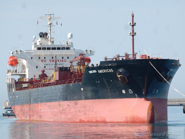 orchid americas (Chemical/Oil Products Tanker) - IMO 9304306, MMSI 538006087, Call Sign V7IH2 under the flag of Marshall Islands