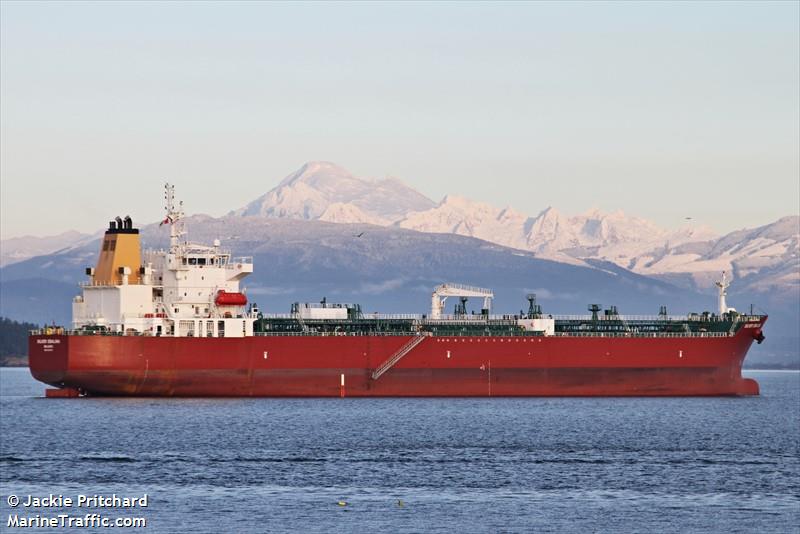 silver ebalina (Chemical/Oil Products Tanker) - IMO 9692351, MMSI 538006490, Call Sign V7NQ8 under the flag of Marshall Islands