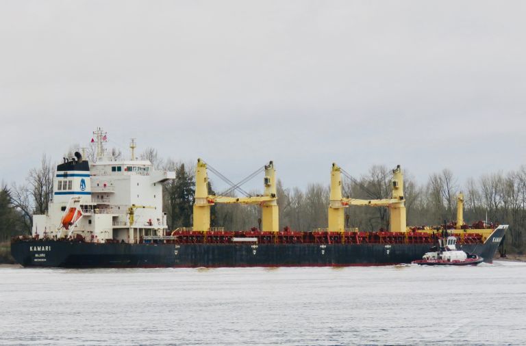 mv kamari (Bulk Carrier) - IMO 9412634, MMSI 538007192, Call Sign V7YP2 under the flag of Marshall Islands