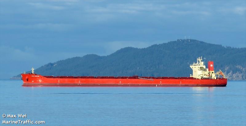 pan dangjin (Bulk Carrier) - IMO 9722118, MMSI 538007318, Call Sign V7IU7 under the flag of Marshall Islands