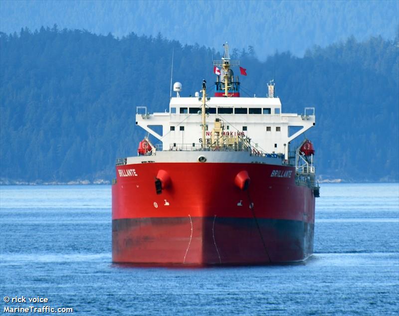 brillante (Chemical/Oil Products Tanker) - IMO 9743825, MMSI 563019800, Call Sign 9V5044 under the flag of Singapore