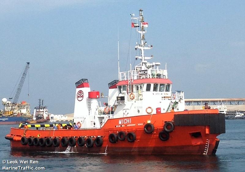 michi (Towing vessel) - IMO , MMSI 563209000, Call Sign 9V7454 under the flag of Singapore