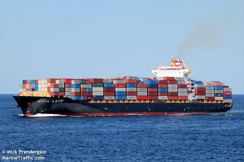 kota latif (Container Ship) - IMO 9340764, MMSI 565402000, Call Sign 9VBR6 under the flag of Singapore