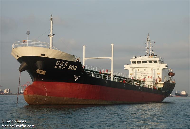 b.p.p.202 (Oil Products Tanker) - IMO 8535568, MMSI 567002620, Call Sign HSB7120 under the flag of Thailand