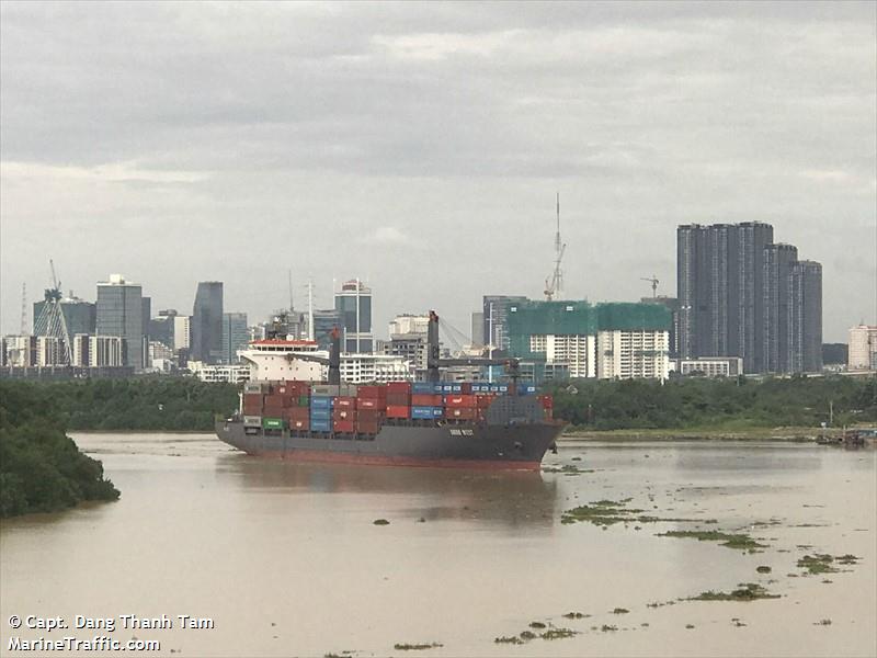 haian west (Container Ship) - IMO 9357860, MMSI 574005160, Call Sign XVJB7 under the flag of Vietnam