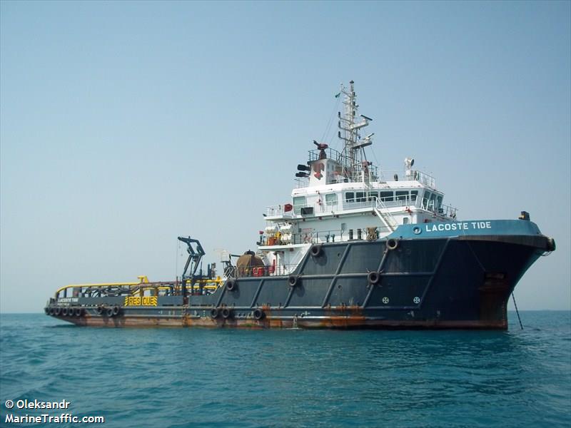 lacoste tide (Offshore Tug/Supply Ship) - IMO 9586954, MMSI 576450000, Call Sign YJQV2 under the flag of Vanuatu