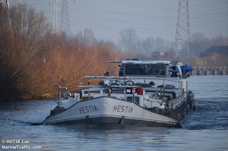 hestia (Cargo ship) - IMO , MMSI 205341190, Call Sign OT3411 under the flag of Belgium