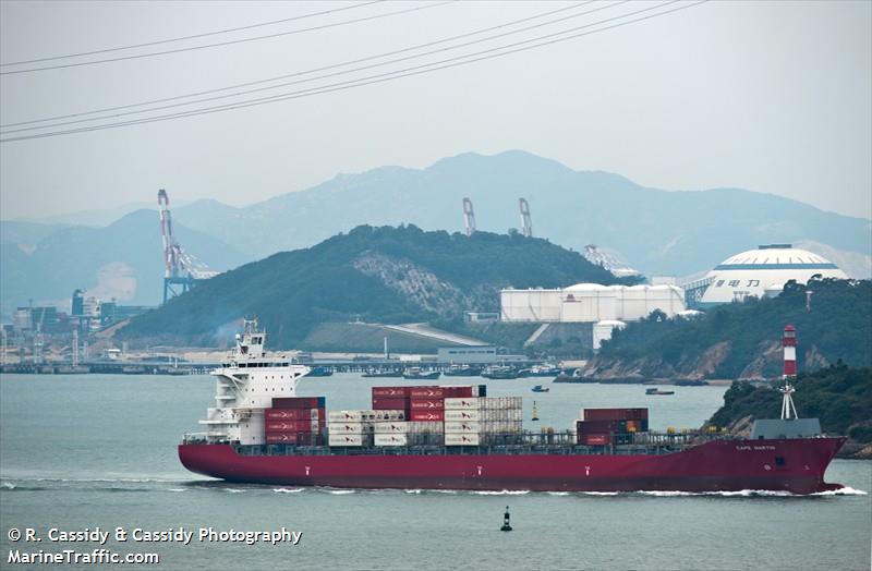 cape martin (Container Ship) - IMO 9360245, MMSI 210516000, Call Sign C4SG2 under the flag of Cyprus