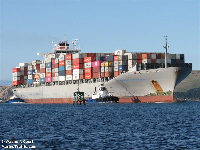 maersk launceston (Container Ship) - IMO 9294408, MMSI 255805664, Call Sign CQGO under the flag of Madeira