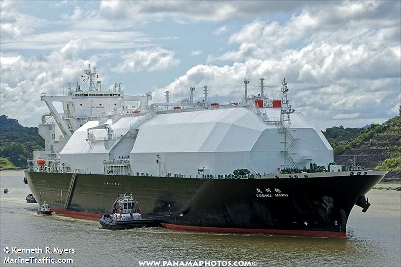esshu maru (LNG Tanker) - IMO 9666560, MMSI 311000285, Call Sign C6BJ9 under the flag of Bahamas
