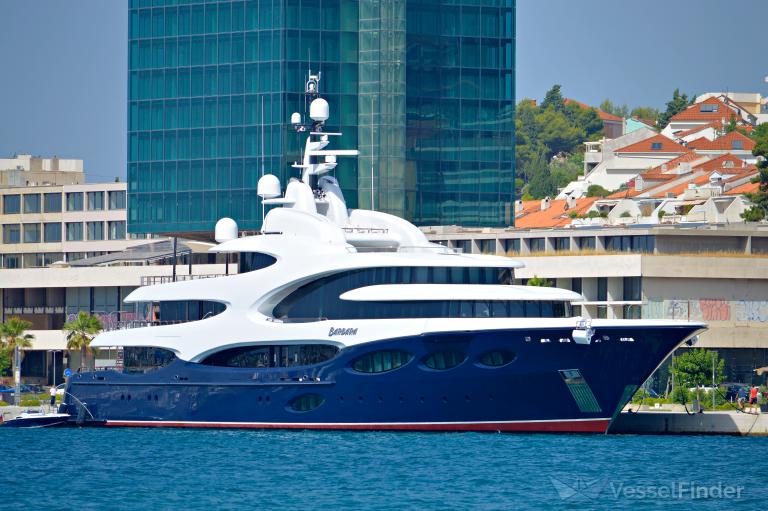 barbara (Yacht) - IMO 1012725, MMSI 319104200, Call Sign ZGFN2 under the flag of Cayman Islands