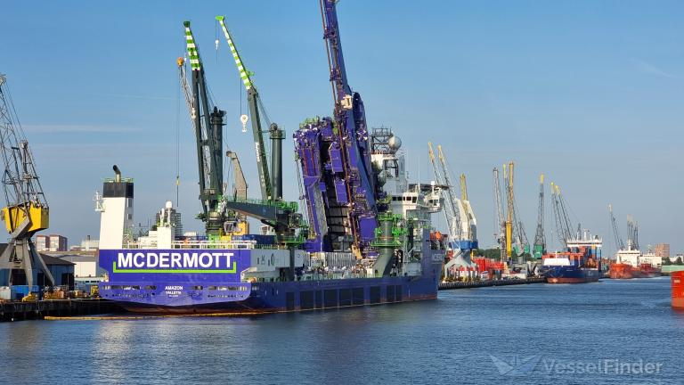 mcdermott db50 (Crane Ship) - IMO 8503539, MMSI 353776000, Call Sign 3FKI4 under the flag of Panama