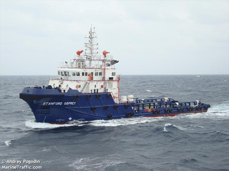 stanford osprey (Offshore Tug/Supply Ship) - IMO 9589853, MMSI 377628000, Call Sign J8B4373 under the flag of St Vincent & Grenadines