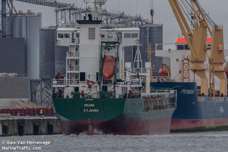 celina (General Cargo Ship) - IMO 9306378, MMSI 408543000, Call Sign A9KP under the flag of Bahrain