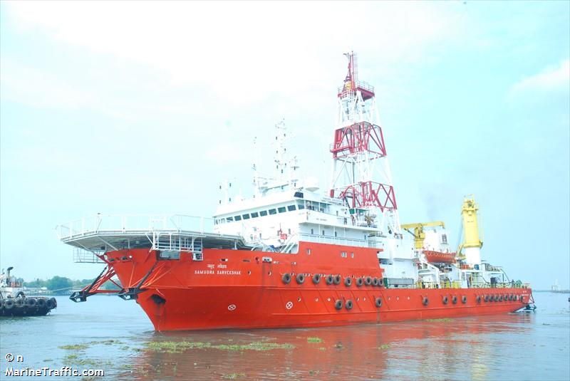 samudra sarvekshak (Offshore Support Vessel) - IMO 8418851, MMSI 419385000, Call Sign VVJK under the flag of India