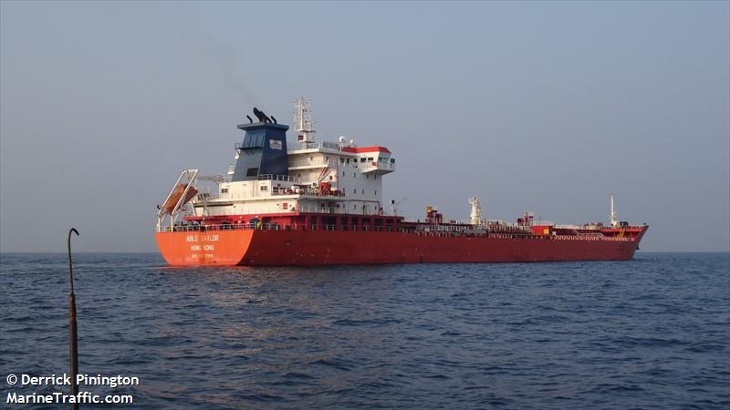 able sailor (Chemical/Oil Products Tanker) - IMO 9622069, MMSI 477004300, Call Sign VRME5 under the flag of Hong Kong