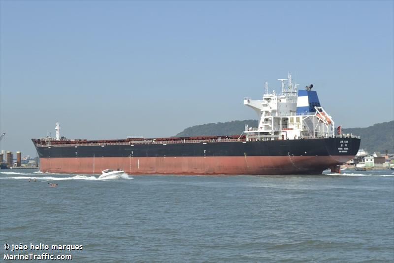 jin fan (Bulk Carrier) - IMO 9535022, MMSI 477135200, Call Sign VRIL9 under the flag of Hong Kong