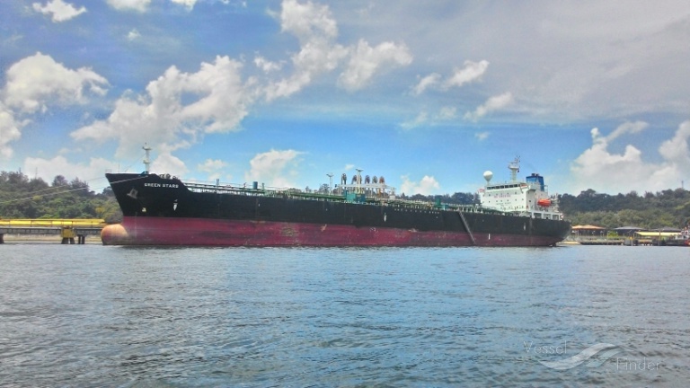green stars (Oil Products Tanker) - IMO 9217448, MMSI 525023310, Call Sign PKPE under the flag of Indonesia