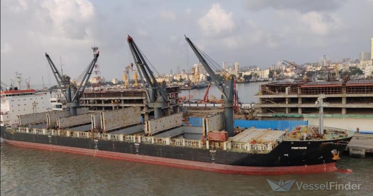 porthos (Bulk Carrier) - IMO 9408267, MMSI 538003518, Call Sign V7RJ3 under the flag of Marshall Islands