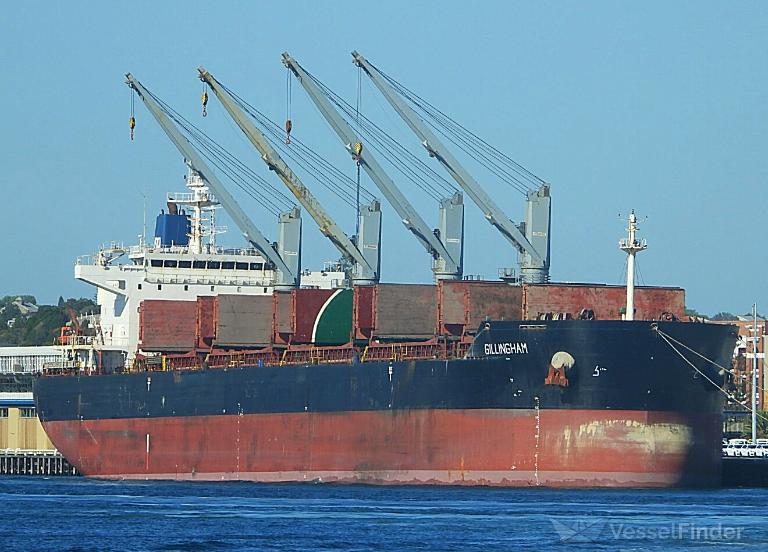 gillingham (Bulk Carrier) - IMO 9490741, MMSI 538003541, Call Sign V7RM5 under the flag of Marshall Islands