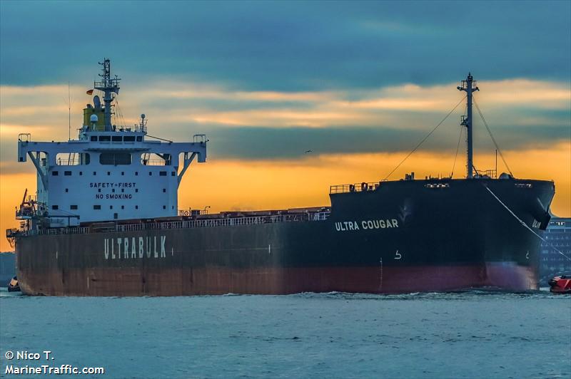 ultra cougar (Bulk Carrier) - IMO 9702778, MMSI 538006338, Call Sign V7MA4 under the flag of Marshall Islands