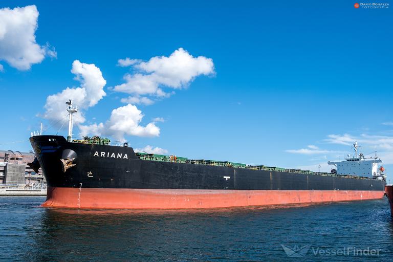 ariana (Bulk Carrier) - IMO 9316048, MMSI 538006857, Call Sign V7GS8 under the flag of Marshall Islands