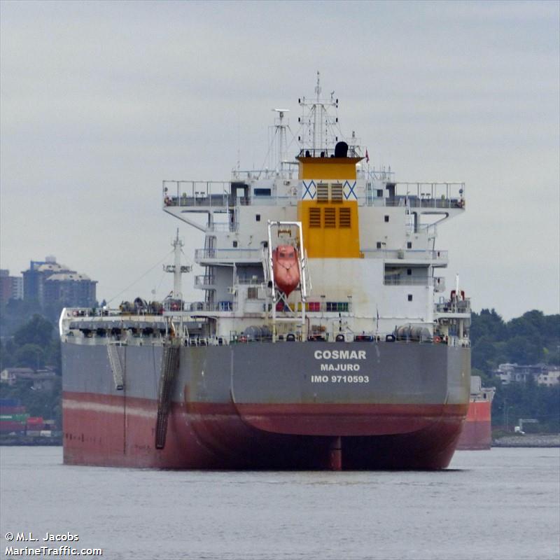 cosmar (Bulk Carrier) - IMO 9710593, MMSI 538007065, Call Sign V7VV3 under the flag of Marshall Islands