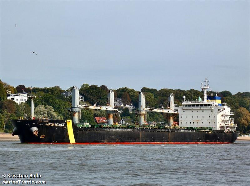 jakob selmer (Bulk Carrier) - IMO 9474228, MMSI 538007976, Call Sign V7OX8 under the flag of Marshall Islands