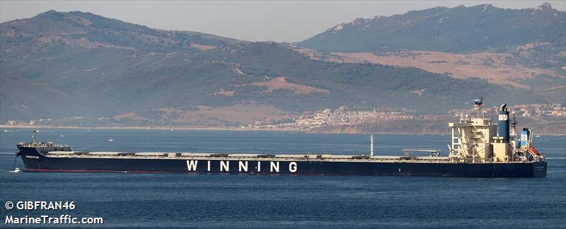 winning nature (Bulk Carrier) - IMO 9659866, MMSI 563001300, Call Sign 9V5239 under the flag of Singapore