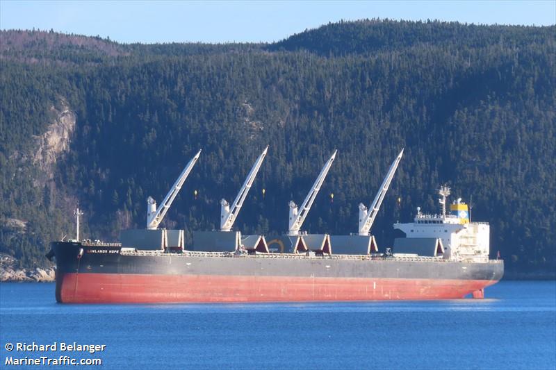 lowlands hope (Bulk Carrier) - IMO 9727182, MMSI 563012500, Call Sign 9V5326 under the flag of Singapore