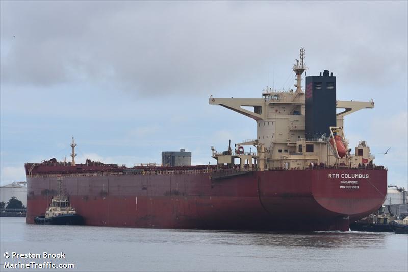 rtm columbus (Bulk Carrier) - IMO 9591363, MMSI 564831000, Call Sign 9V2781 under the flag of Singapore