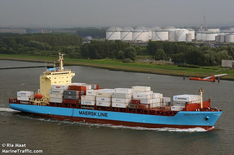 maersk vallvik (Container Ship) - IMO 9411381, MMSI 564837000, Call Sign 9V8839 under the flag of Singapore
