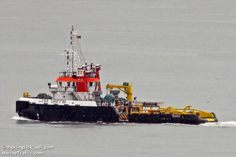 ena griffin (Offshore Tug/Supply Ship) - IMO 9614634, MMSI 566344000, Call Sign 9V9184 under the flag of Singapore