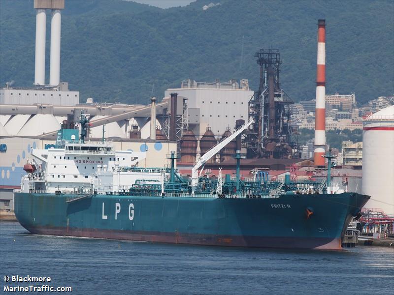 fritzi n (LPG Tanker) - IMO 9407122, MMSI 636013813, Call Sign A8PQ4 under the flag of Liberia