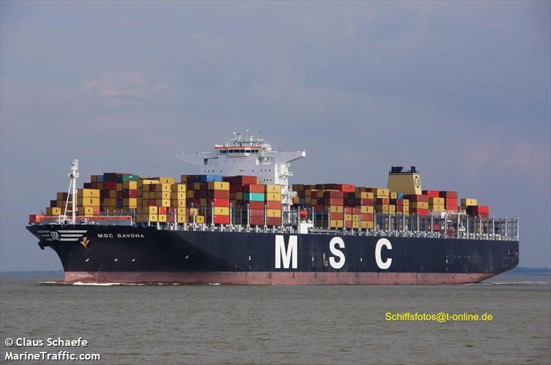 msc savona (Container Ship) - IMO 9460356, MMSI 636091959, Call Sign A8UX4 under the flag of Liberia