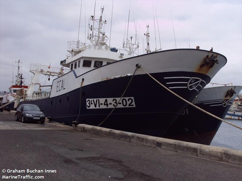 praia de rodeira (Fishing Vessel) - IMO 9265330, MMSI 224546000, Call Sign ECAL under the flag of Spain