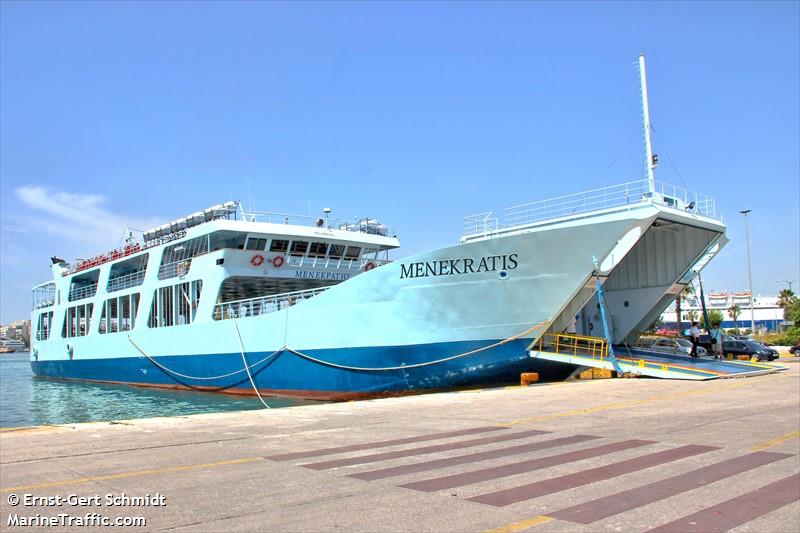 menekratis (Passenger/Ro-Ro Cargo Ship) - IMO 8989264, MMSI 237039400, Call Sign SX8181 under the flag of Greece