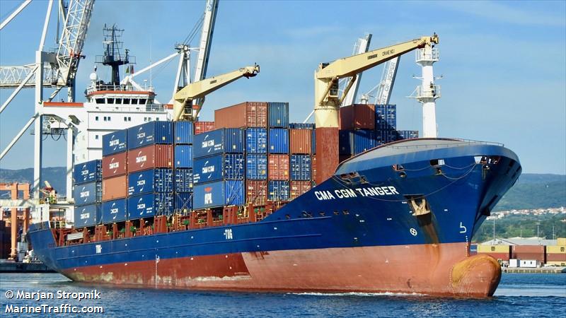 cmcgm ta anger (Container Ship) - IMO 9259836, MMSI 242754300, Call Sign CNA5338 under the flag of Morocco