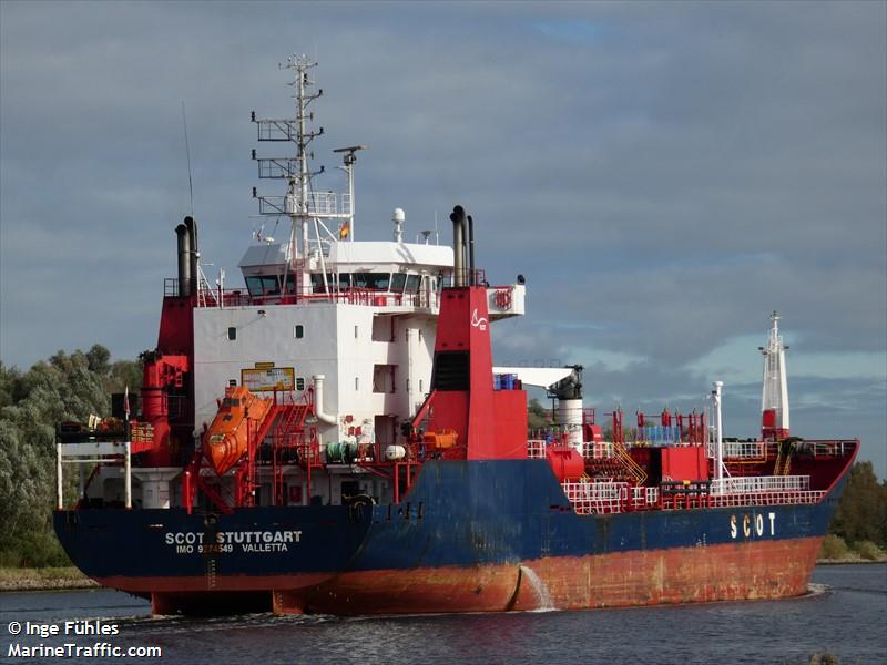 scot stuttgart (Chemical/Oil Products Tanker) - IMO 9274549, MMSI 249072000, Call Sign 9HA4097 under the flag of Malta