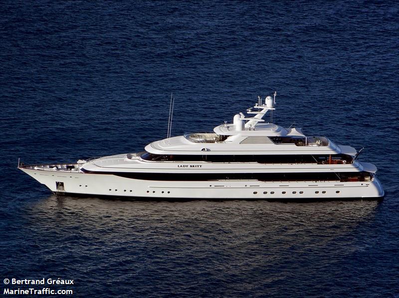 lady britt (Yacht) - IMO 1011056, MMSI 319594000, Call Sign ZGBD2 under the flag of Cayman Islands