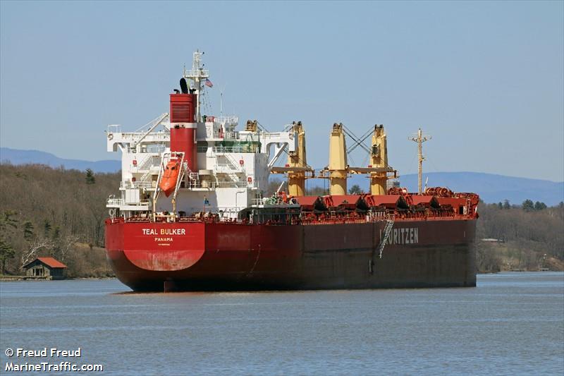 teal bulker (Bulk Carrier) - IMO 9668908, MMSI 373774000, Call Sign 3FTV3 under the flag of Panama