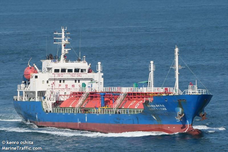 no 8 sjgas (LPG Tanker) - IMO 9627942, MMSI 440404000, Call Sign D7CI under the flag of Korea