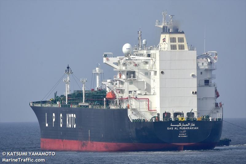 gas al mubarakiah (LPG Tanker) - IMO 9849617, MMSI 447273000, Call Sign 9KJU under the flag of Kuwait