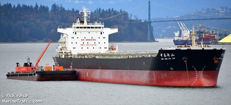 zhong chang zhoushan (Bulk Carrier) - IMO 9670808, MMSI 477608600, Call Sign VRMB4 under the flag of Hong Kong